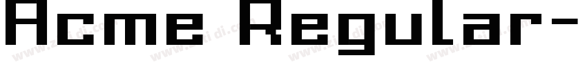 Acme Regular字体转换